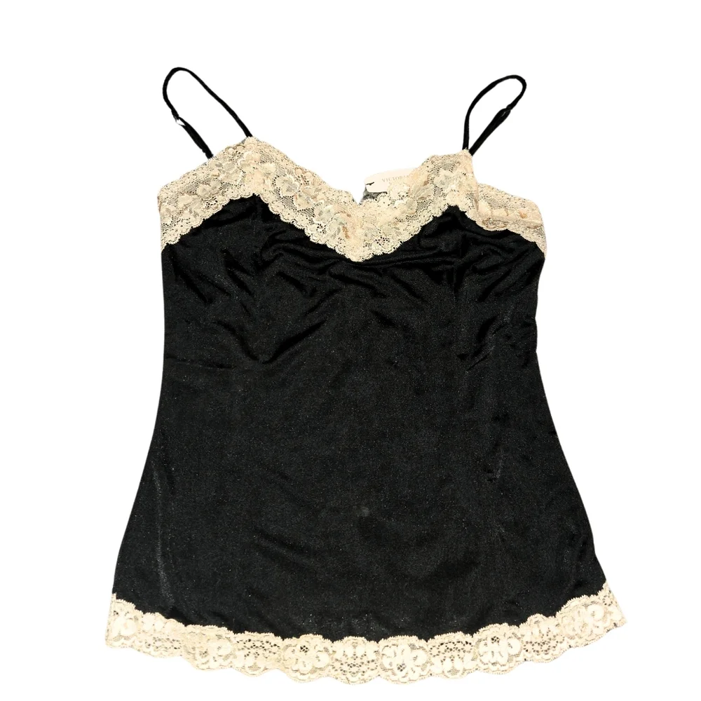Y2K Victoria's Secret NWT Lace Trim Cami Tank, sz. S - Picture 2 of 12